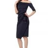 Jovani - 1035 Quarter Length Sleeve Knee Length Sheath Dress