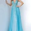 Jovani - 1572 Embellished Deep V-neck A-line Gown 2 Jovani - 1572 Embellished Deep V-neck A-line Gown