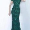 Jovani - 1910 Sequin Floral Embroidered Dress