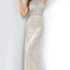 Jovani - 2354 High Neck Bejeweled Sheath Dress