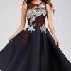 Jovani - 23695 Multi-Colored Sheer Jewel A-line Dress