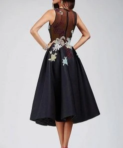 Jovani - 23695 Multi-Colored Sheer Jewel A-line Dress 5 Jovani - 23695 Multi-Colored Sheer Jewel A-line Dress