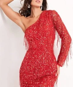 Jovani - 2645 Sequin Fringe Asymmetrical Dress 9 Jovani - 2645 Sequin Fringe Asymmetrical Dress
