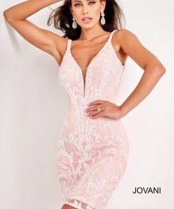 Jovani - 2667 Sequin Embellished Plunging V-Neck Dress 11 Jovani - 2667 Sequin Embellished Plunging V-Neck Dress