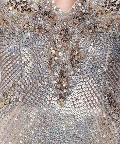 Jovani - 27205 Sequined V-neck Sheath Dress