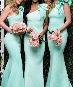 Jovani - 32602 Bow Accented Asymmetrical Mermaid Gown 26 Jovani - 32602 Bow Accented Asymmetrical Mermaid Gown