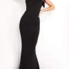 Jovani - 32602 Bow Accented Asymmetrical Mermaid Gown 1 Jovani - 32602 Bow Accented Asymmetrical Mermaid Gown