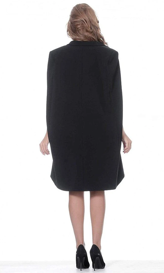 Jovani - 3551 Bateau Cape Sheath Cocktail Dress 8 Jovani - 3551 Bateau Cape Sheath Cocktail Dress