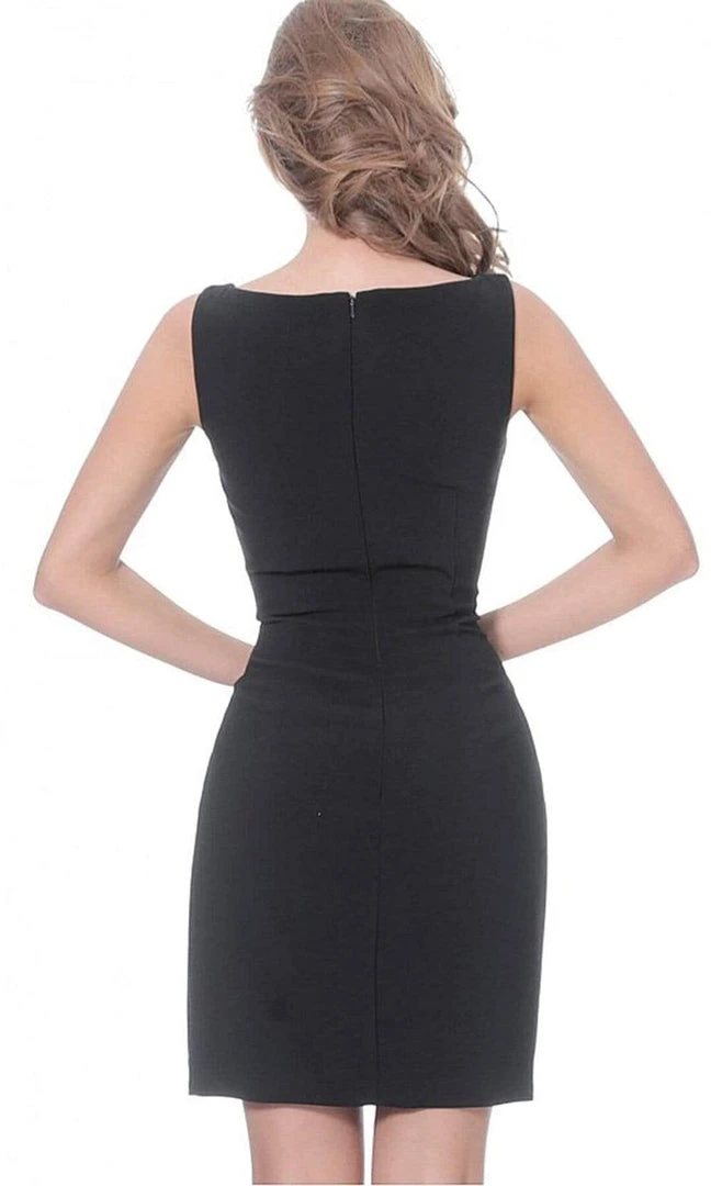 Jovani - 3551 Bateau Cape Sheath Cocktail Dress 10 Jovani - 3551 Bateau Cape Sheath Cocktail Dress