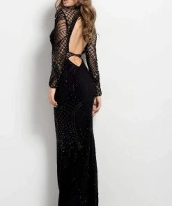 Jovani - 37545 High Illusion Geo-Beaded Gown 12 Jovani - 37545 High Illusion Geo-Beaded Gown