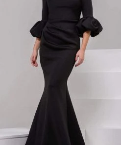 Jovani - 39739 Asymmetrical Pleat Detailed Trumpet Gown 11 Jovani - 39739 Asymmetrical Pleat Detailed Trumpet Gown