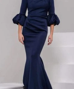 Jovani - 39739 Asymmetrical Pleat Detailed Trumpet Gown 10 Jovani - 39739 Asymmetrical Pleat Detailed Trumpet Gown