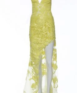 Jovani - 4084 Floral Sequin Appliqued Fitted High Low Prom Dress 20 Jovani - 4084 Floral Sequin Appliqued Fitted High Low Prom Dress