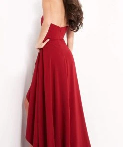 Jovani - 4517 Strapless Jewel Accent High Slit A-Line Evening Dress 6 Jovani - 4517 Strapless Jewel Accent High Slit A-Line Evening Dress