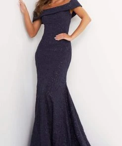 Jovani - 4564 Off Shoulder Floral Embossed Trumpet Gown 7 Jovani - 4564 Off Shoulder Floral Embossed Trumpet Gown