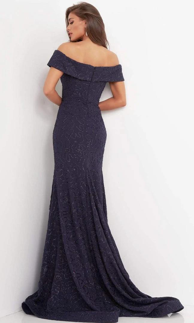 Jovani - 4564 Off Shoulder Floral Embossed Trumpet Gown 4 Jovani - 4564 Off Shoulder Floral Embossed Trumpet Gown