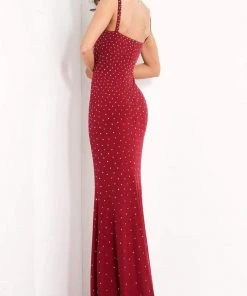 Jovani - 4728 Sweetheart Neckline Beaded Jersey Prom Dress