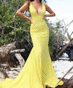 Jovani - 59762 Sexy Fitted Sheer Panel Sequin Evening Gown 15 Jovani - 59762 Sexy Fitted Sheer Panel Sequin Evening Gown