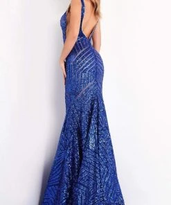 Jovani - 59762 Sexy Fitted Sheer Panel Sequin Evening Gown 10 Jovani - 59762 Sexy Fitted Sheer Panel Sequin Evening Gown