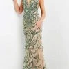 Jovani - 60289 Embellished Plunging V Neck Dress