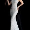 Jovani - 61357 Off Shoulder Textured Lace Long Gown 2 Jovani - 61357 Off Shoulder Textured Lace Long Gown