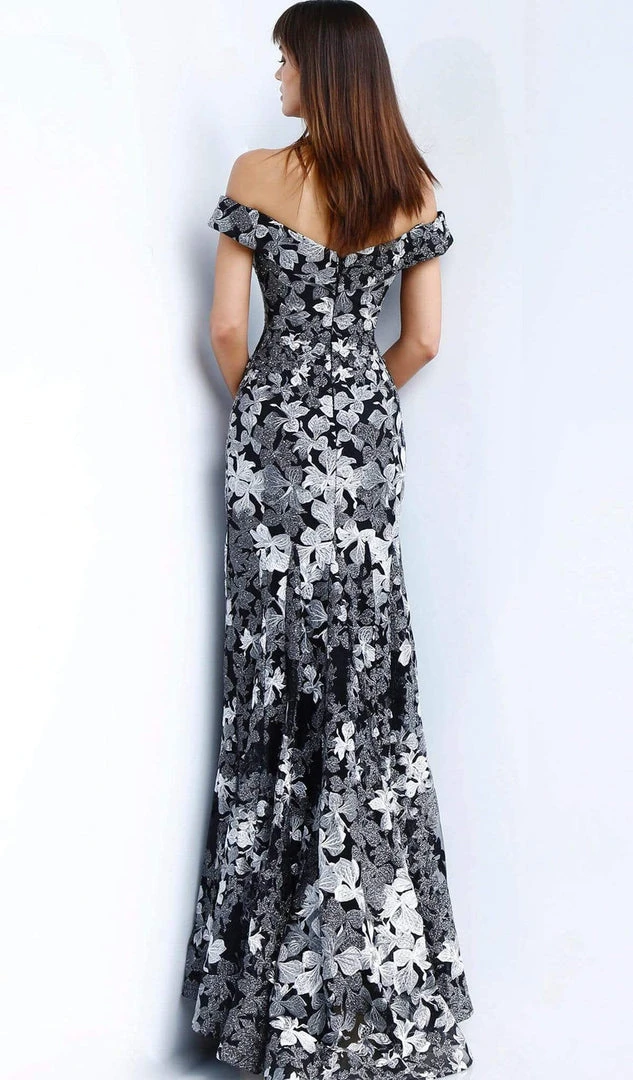 Jovani - 61380 Two Tone Embroidered Off-Shoulder Trumpet Dress 4 Jovani - 61380 Two Tone Embroidered Off-Shoulder Trumpet Dress