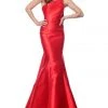 Jovani - 62463 One Shoulder Sleeveless Evening Gown With Bow Accent