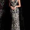 Jovani - 63350 Metallic Sequined Plunging Long Gown 1 Jovani - 63350 Metallic Sequined Plunging Long Gown