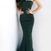 Jovani - 63994 One Shoulder Ruffle Sleeve Mermaid Evening Gown