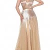 Jovani - 65830 Gold Beaded V Neck A-Line Gown