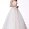 Jovani - 66725 Straight Across Beaded Tulle Ball Gown 2 Jovani - 66725 Straight Across Beaded Tulle Ball Gown