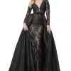 Jovani - 67466 Long Sleeve Laced Long Dress
