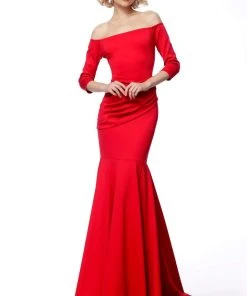 Jovani - 68416 Off-Shoulder Mermaid Dress