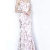 Jovani - 68708 Embellished Deep V-neck Trumpet Dress