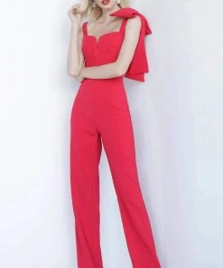 Jovani - 68997 Sleeveless V-neck Jumpsuit