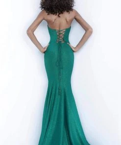Jovani - 8063 Strapless Fitted Trumpet Dress With Slit