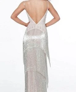 Jovani 8101 - Sleeveless Plunging V-neck Evening Gown 5 Jovani 8101 - Sleeveless Plunging V-neck Evening Gown