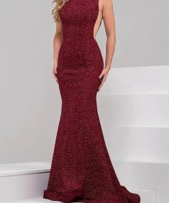 Jovani - Glamorous Low Back Prom Dress 45830