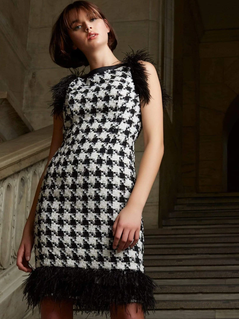 Jovani - M1045 Fringe Bateau Sheath Cocktail Dress 5 Jovani - M1045 Fringe Bateau Sheath Cocktail Dress