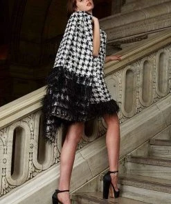 Jovani - M1045 Fringe Bateau Sheath Cocktail Dress 8 Jovani - M1045 Fringe Bateau Sheath Cocktail Dress