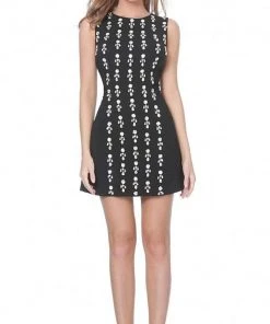 Jovani - M1695 Embellished Jewel A-Line Cocktail Dress