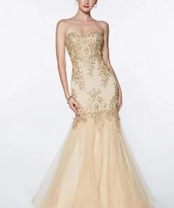 Cinderella Divine Lace Appliqued Mermaid Gown