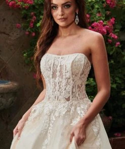 Lo'Adoro Bridal By Rachel Allan - M752 Strapless Lace Corset Gown 13 Lo'Adoro Bridal By Rachel Allan - M752 Strapless Lace Corset Gown