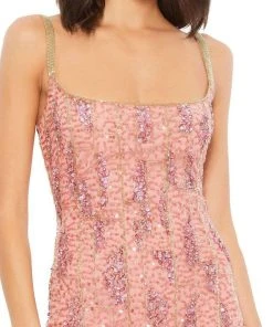 Mac Duggal - 10696 Embellished Square Neck Sheath Dress 7 Mac Duggal - 10696 Embellished Square Neck Sheath Dress