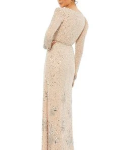 Mac Duggal - 10769 Surplice V-Neck Sheath Dress