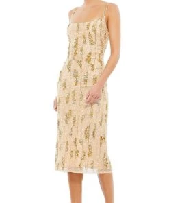 Mac Duggal 10770 - Tea Length Beaded Cocktail Dress 11 Mac Duggal 10770 - Tea Length Beaded Cocktail Dress