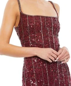 Mac Duggal 10770 - Tea Length Beaded Cocktail Dress 10 Mac Duggal 10770 - Tea Length Beaded Cocktail Dress