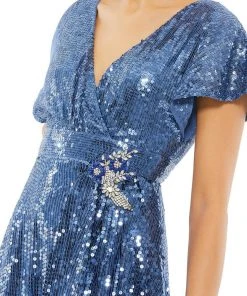 Mac Duggal 10773 - Brooch Detail Evening Gown | Couture Candy