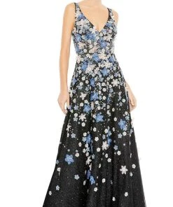 Mac Duggal 11169 - V-Neck Embellished Prom Dress