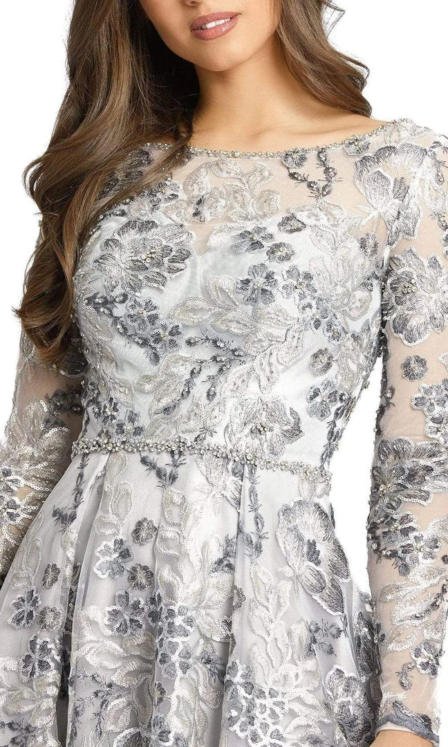 Mac Duggal - 11185 Sequin-Accented Floral A-Line Gown 5 Mac Duggal - 11185 Sequin-Accented Floral A-Line Gown